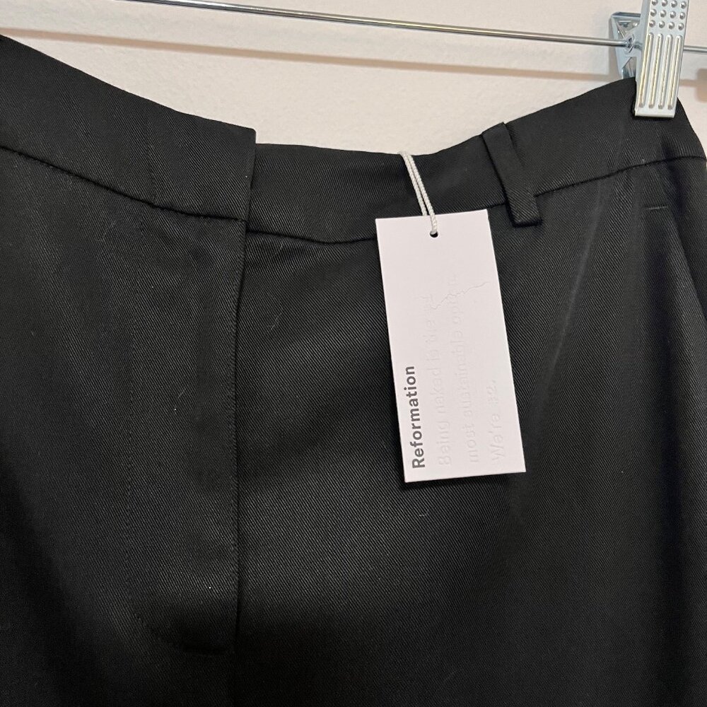 Reformation Black Maxi Skirt With Back Slit & Pockets Size 2 - Picture 7 of 16